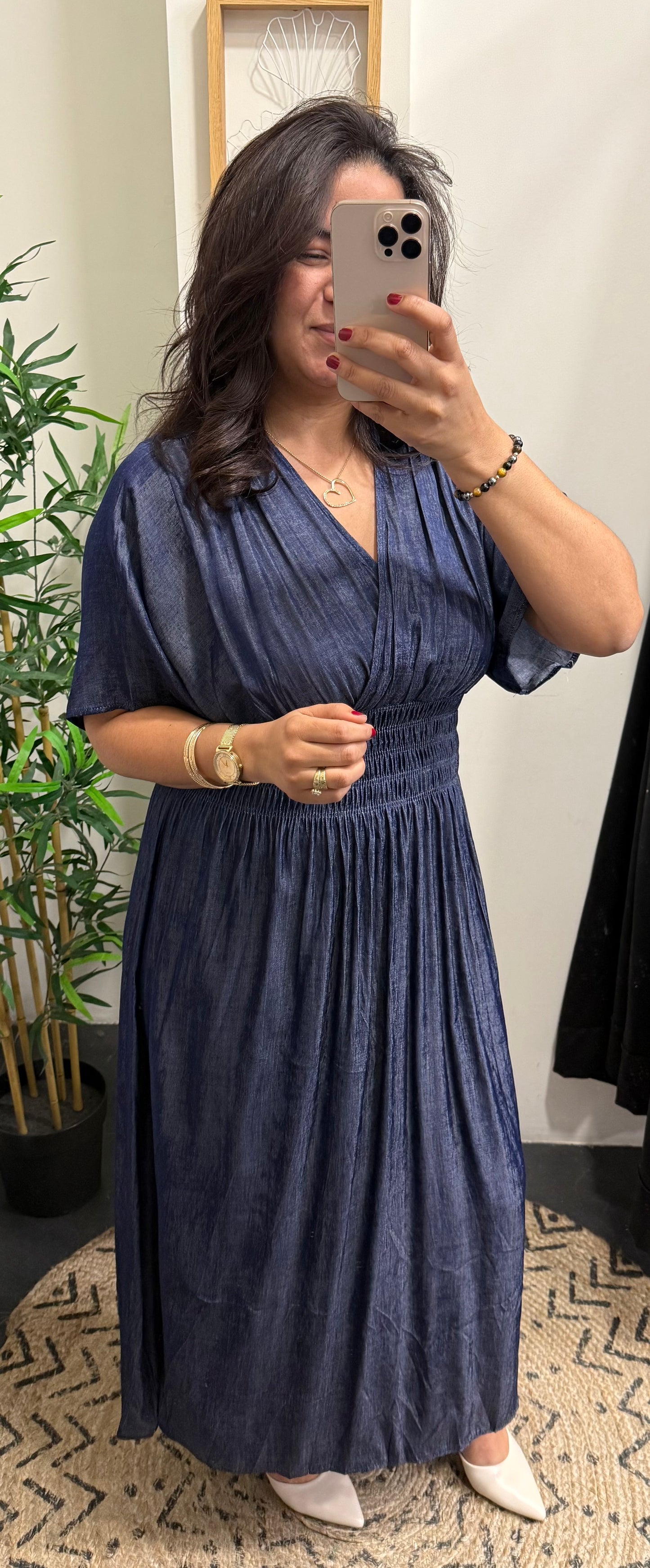 Robe en jean grand taille