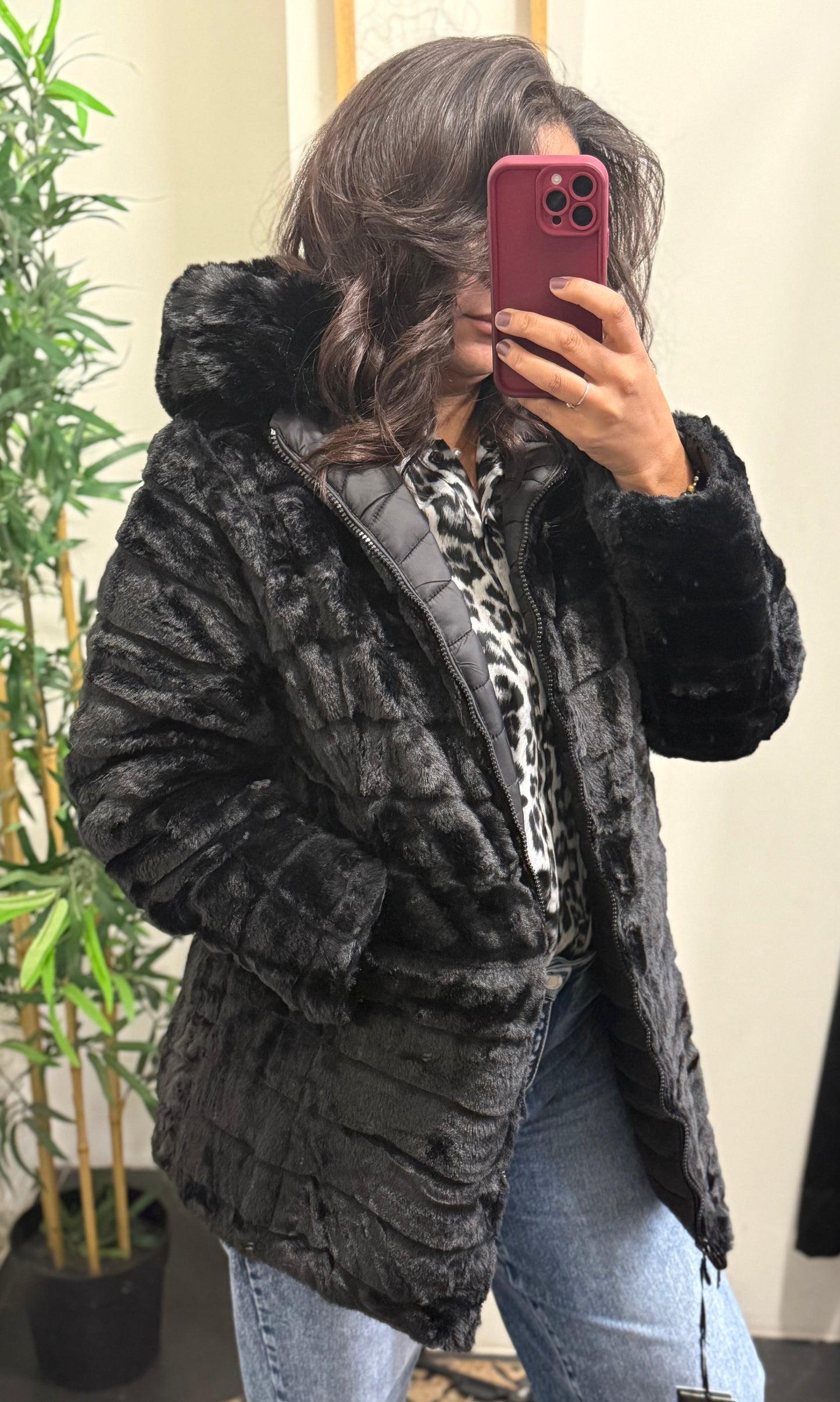 Doudoune réversible noire