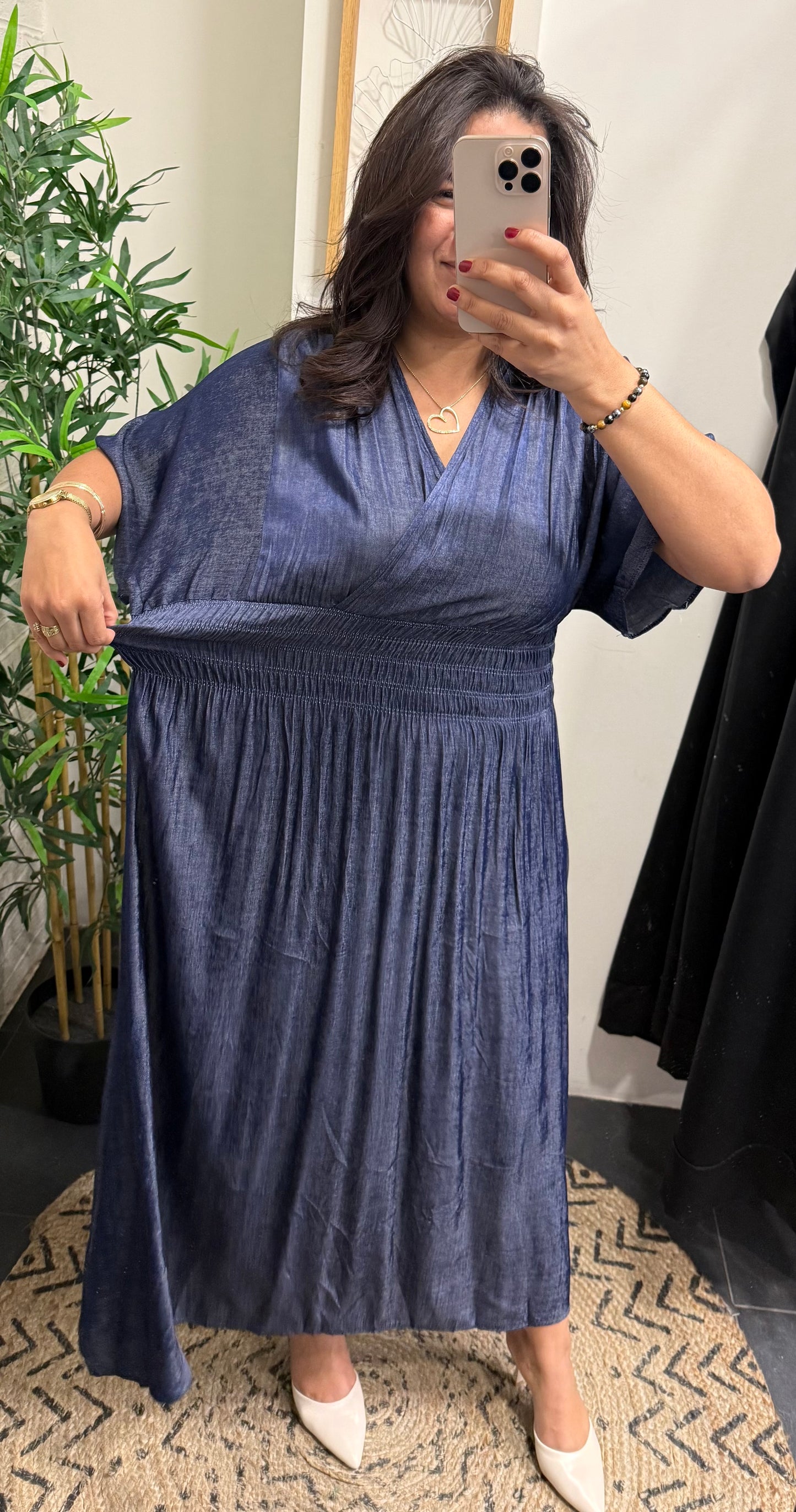 Robe en jean grand taille