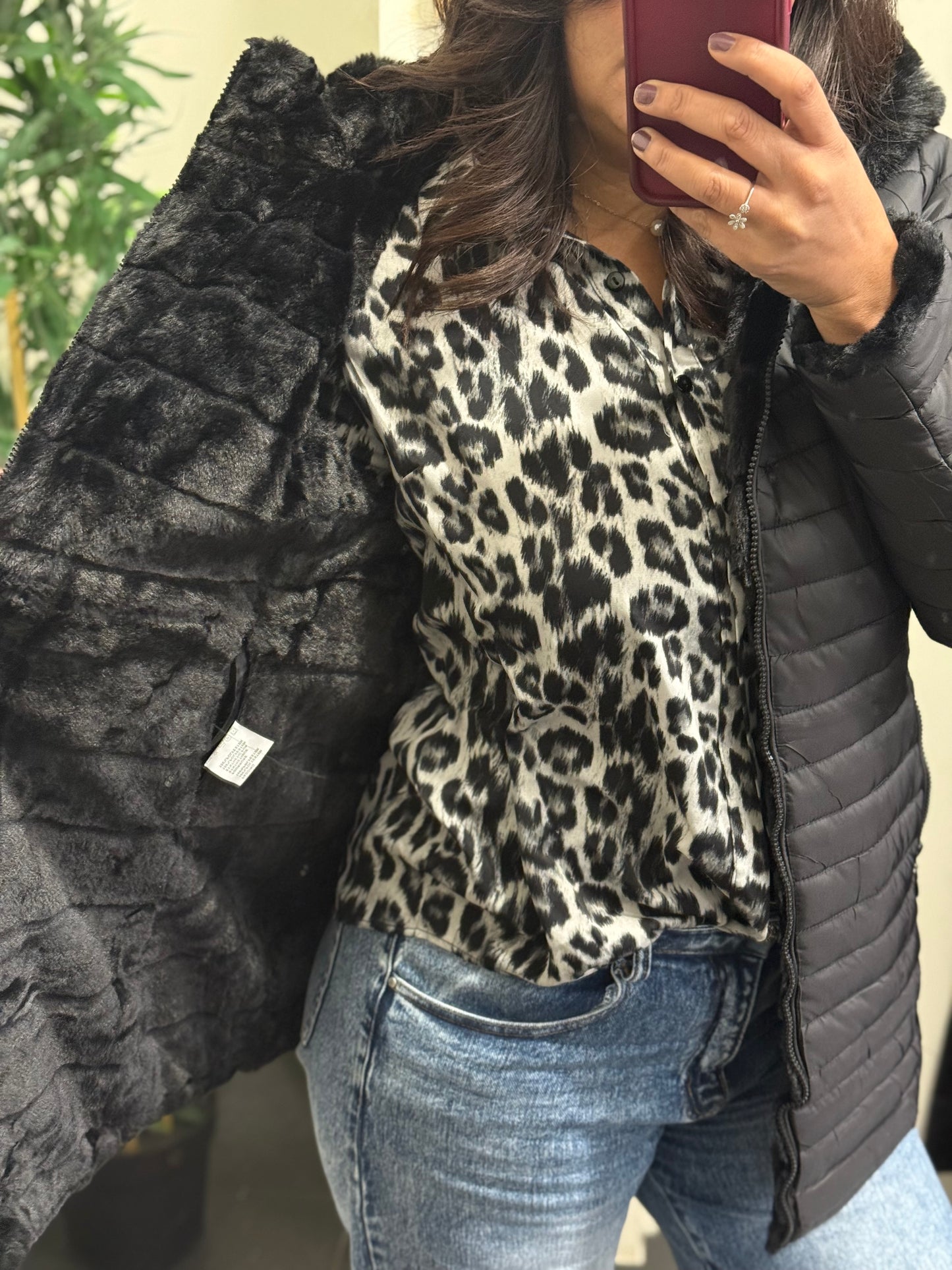 Doudoune réversible noire