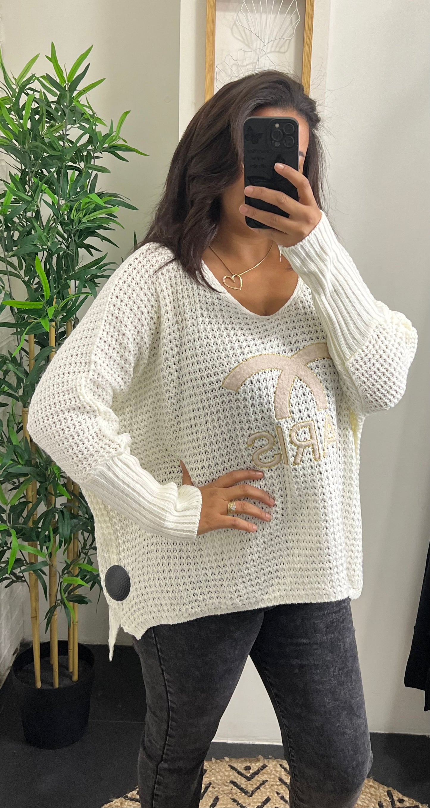 Pull Paris , grande taille