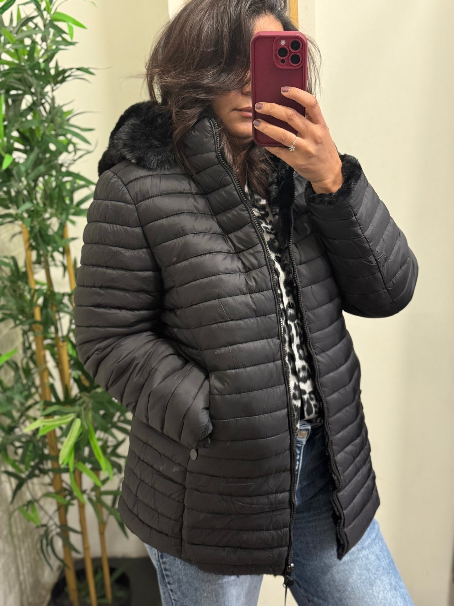 Doudoune réversible noire