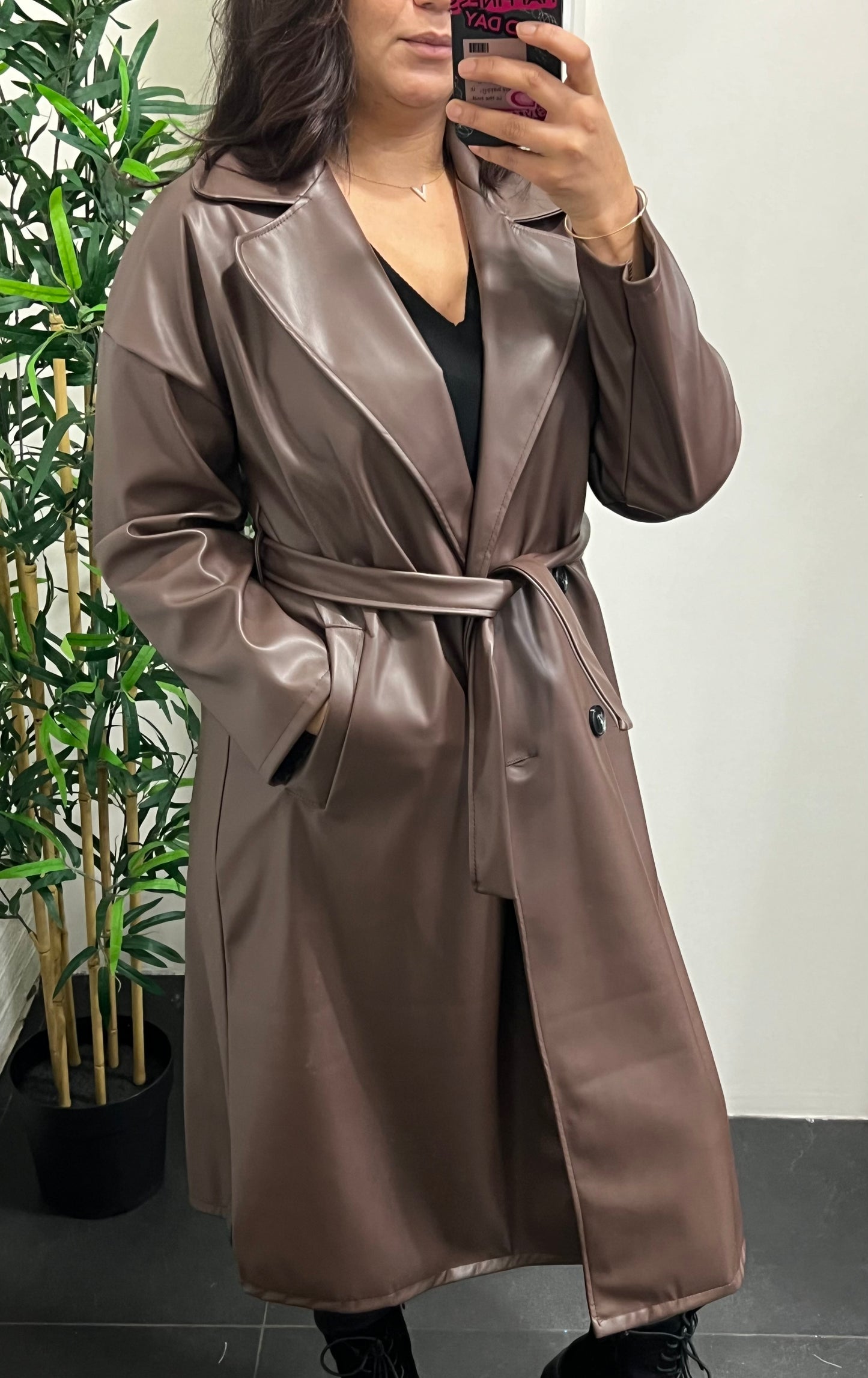 Trench similicuir grande taille