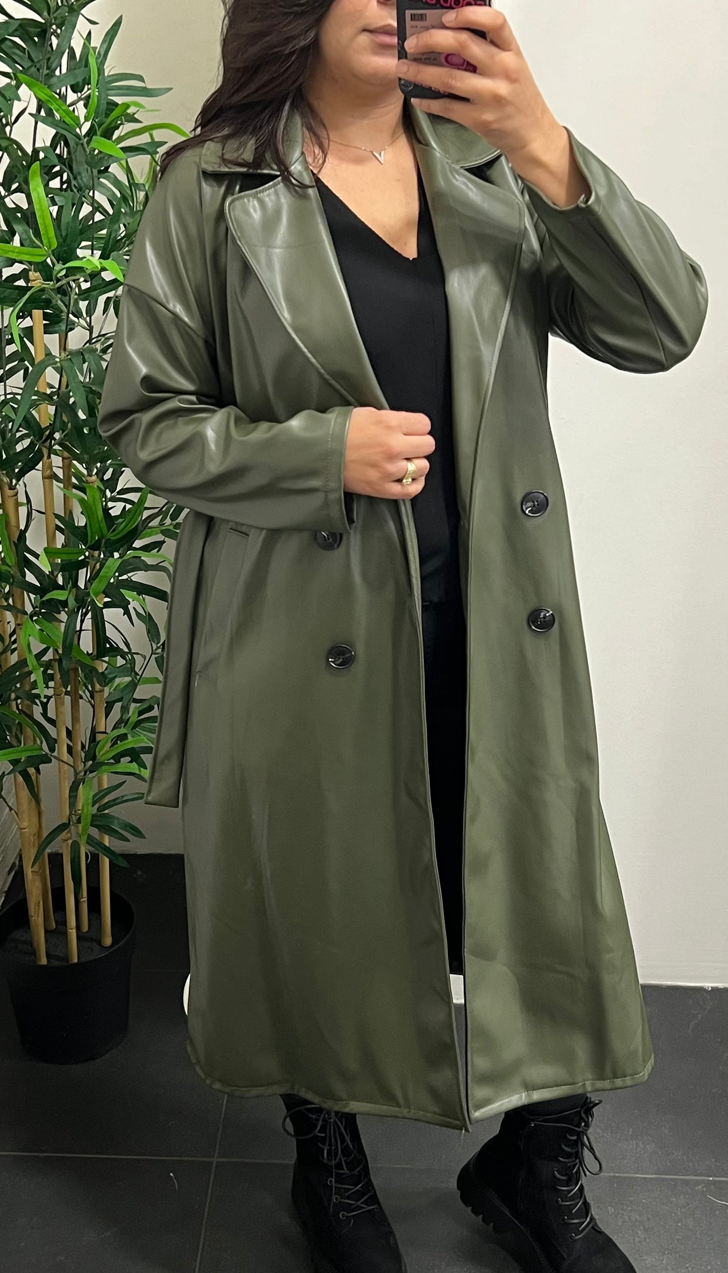 Trench similicuir grande taille