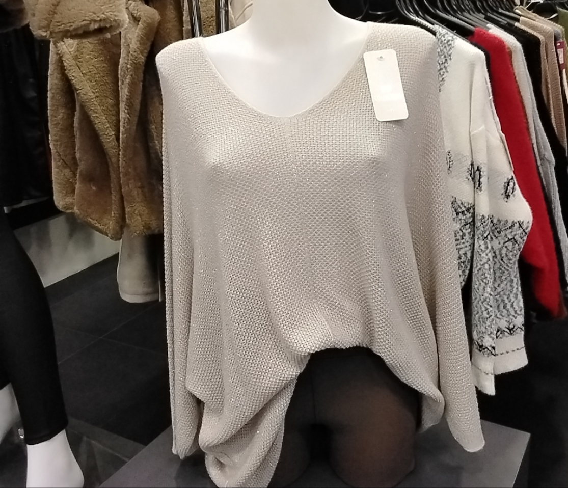 Pull à paillettes grande taille